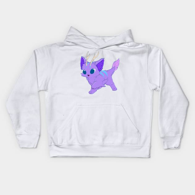 Fairy deer cat Kids Hoodie by Eikia